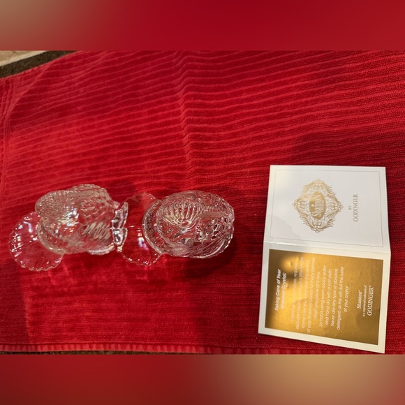 NIB 24% LEAD CRYSTAL TURKEY SALT & PEPPER PAIR Shannon Crystal by Godinger - Picture 16 of 16